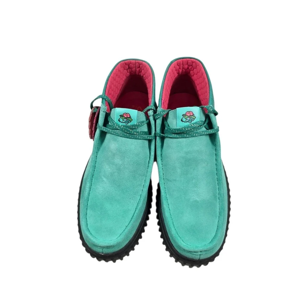 Clarks Torhill Explore X Pokémon Venusaur Turquoise Suede Chukka, Mens Sz 9 NEW